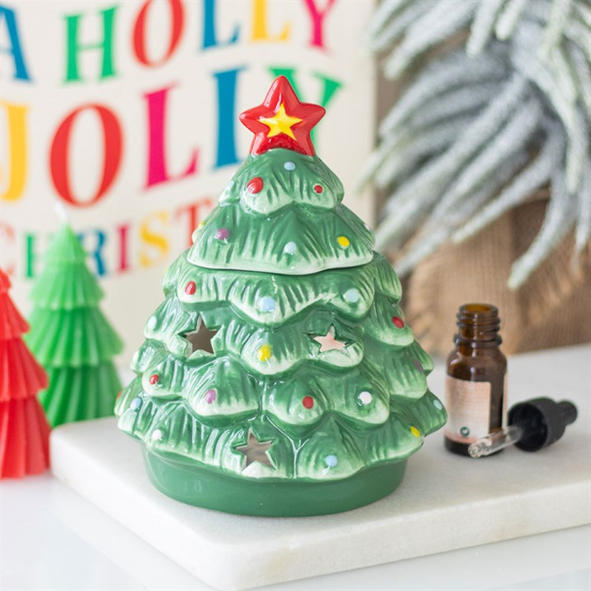*Nostalgic Christmas Tree Shaped Ceramic Oil Burner (12/24)