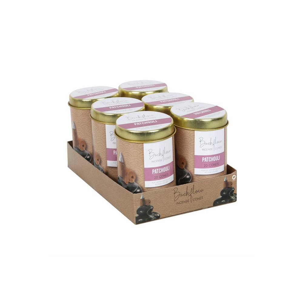6 Tins of  Elements Patchouli Jumbo Backflow Cones
