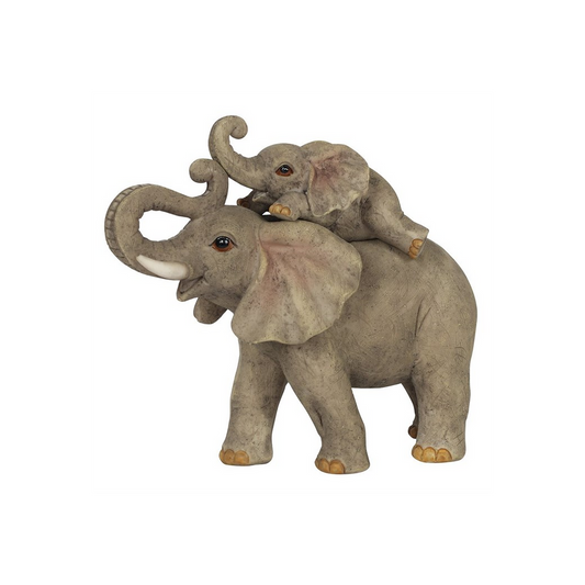 Elephant Adventure Mother and Baby Elephant Ornament