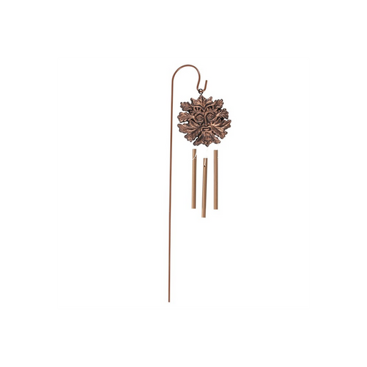 Bronze Effect Green Man Windchime Stake