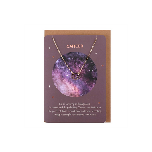 Cancer Zodiac Necklace Card