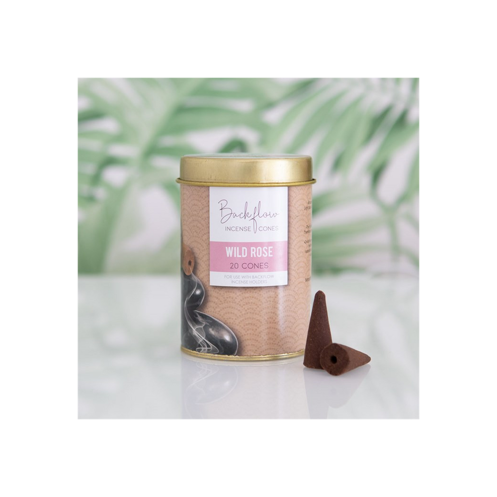 6 Tins of Elements Wild Rose Jumbo Backflow Cones