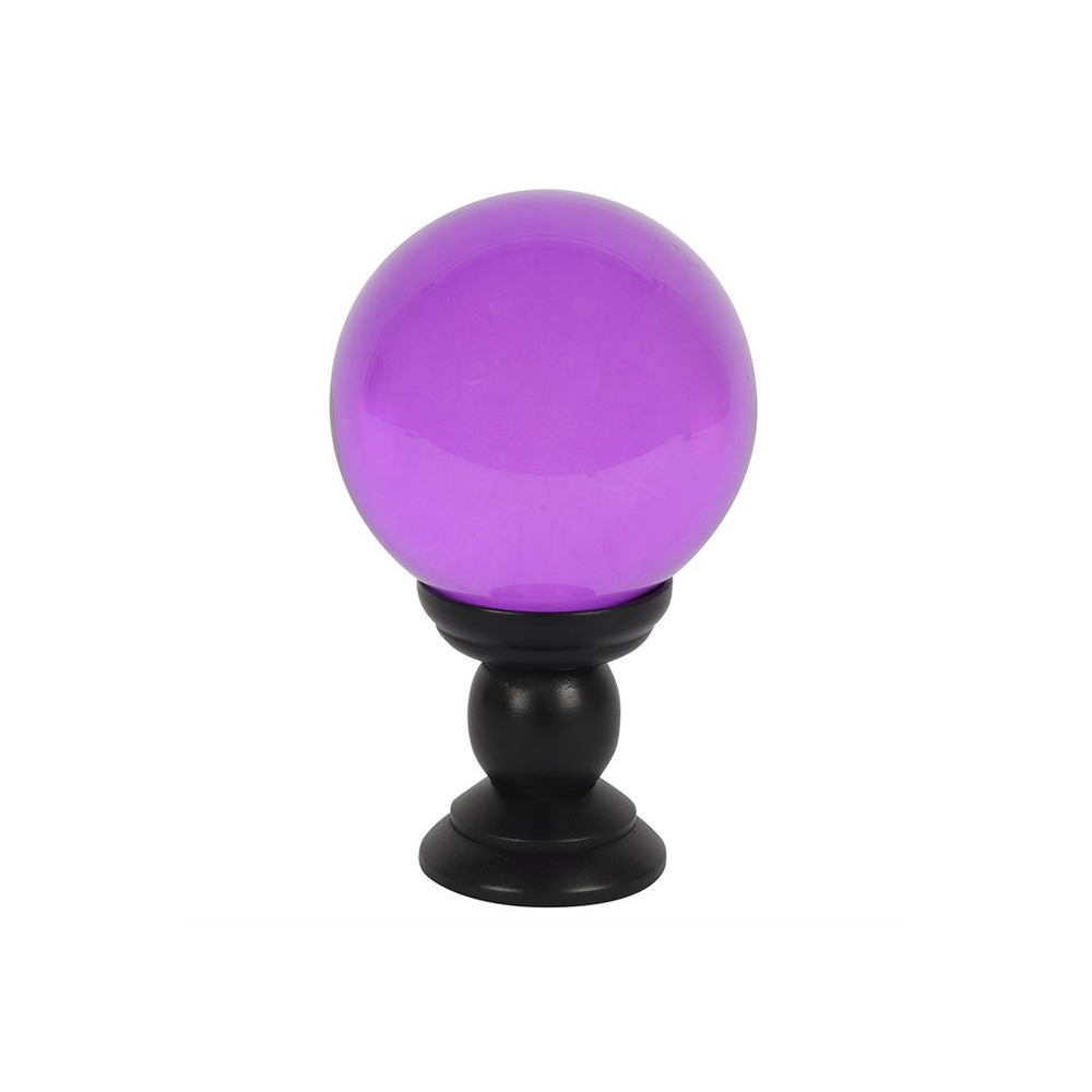 Large Purple Crystal Ball on Stand