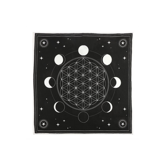 Moon Phase Crystal Grid Altar Cloth